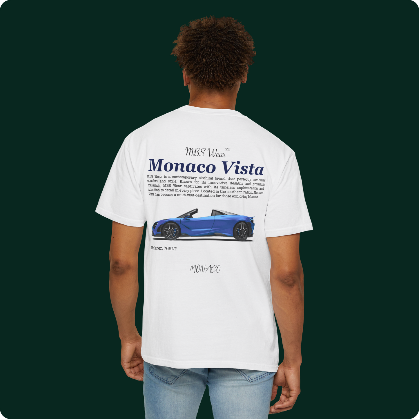 T-Shirt "Monaco Vista McLaren 765LT"